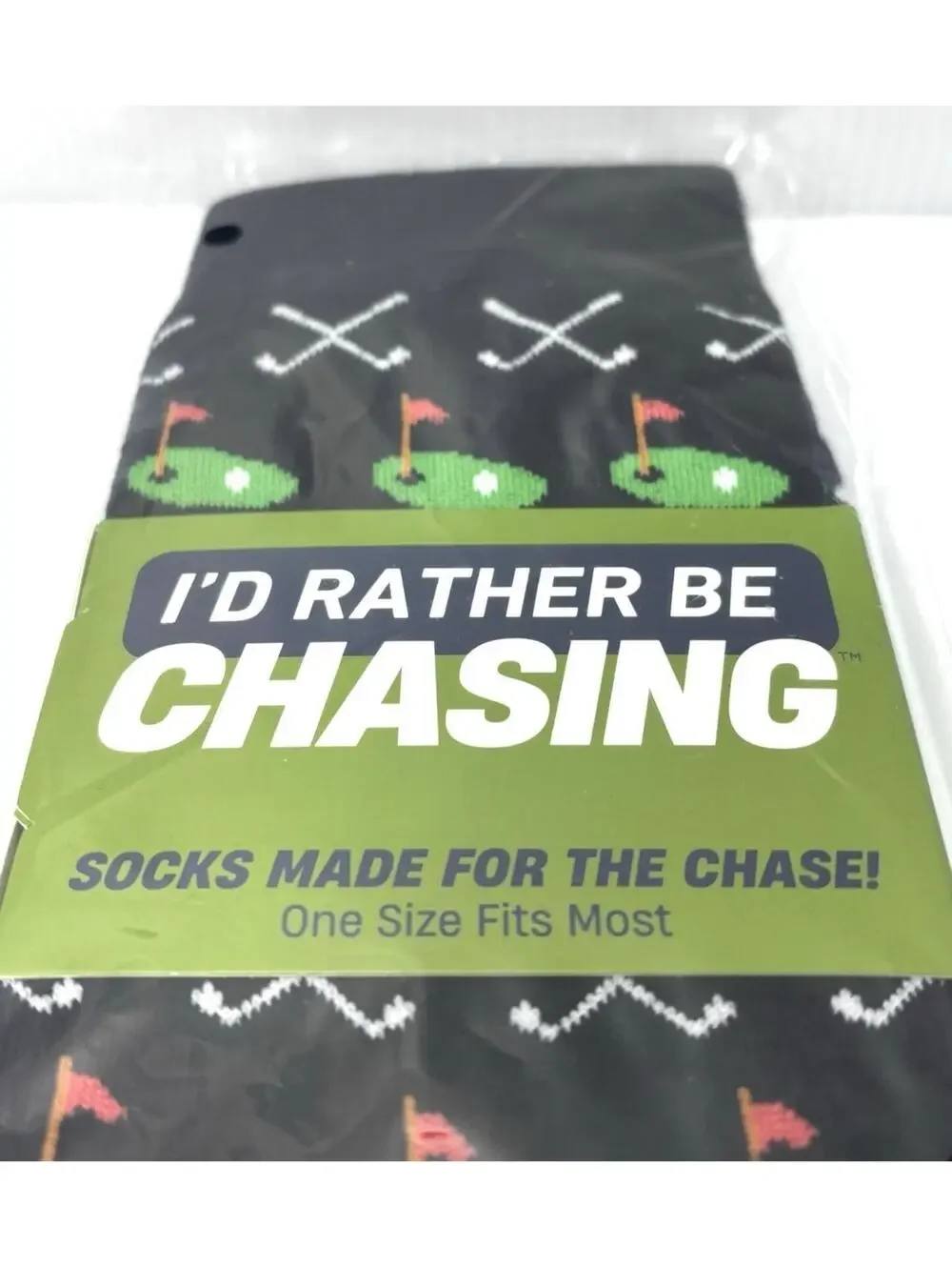 Novelty Golf Socks Men One Size Fits Most Fun Athletic Cotton Comfort 1 Pair